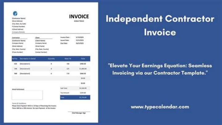 How do I invoice an independent contractor?