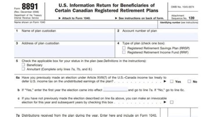 Is IRS Form 8891 still required?
