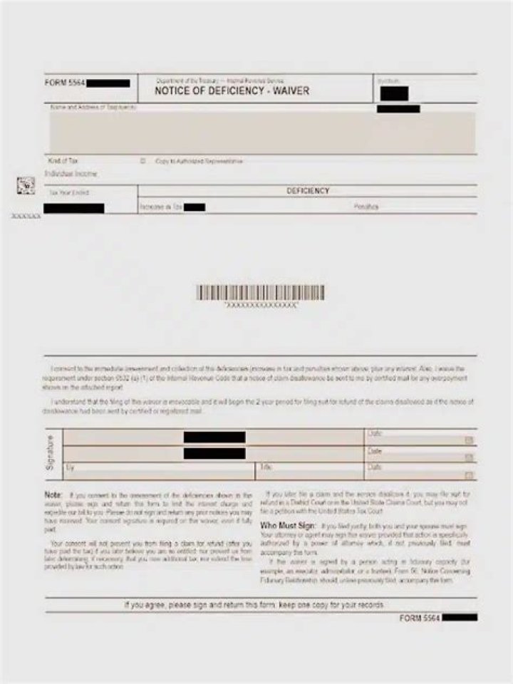 What is a Notice of Deficiency Waiver IRS?