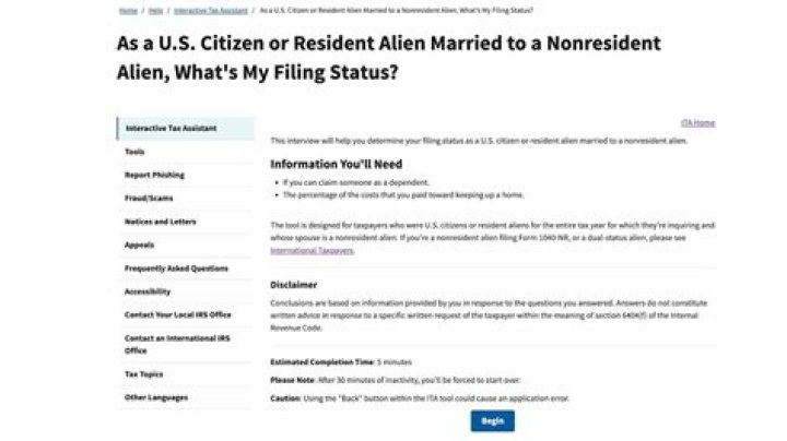 What is non-resident alien status?