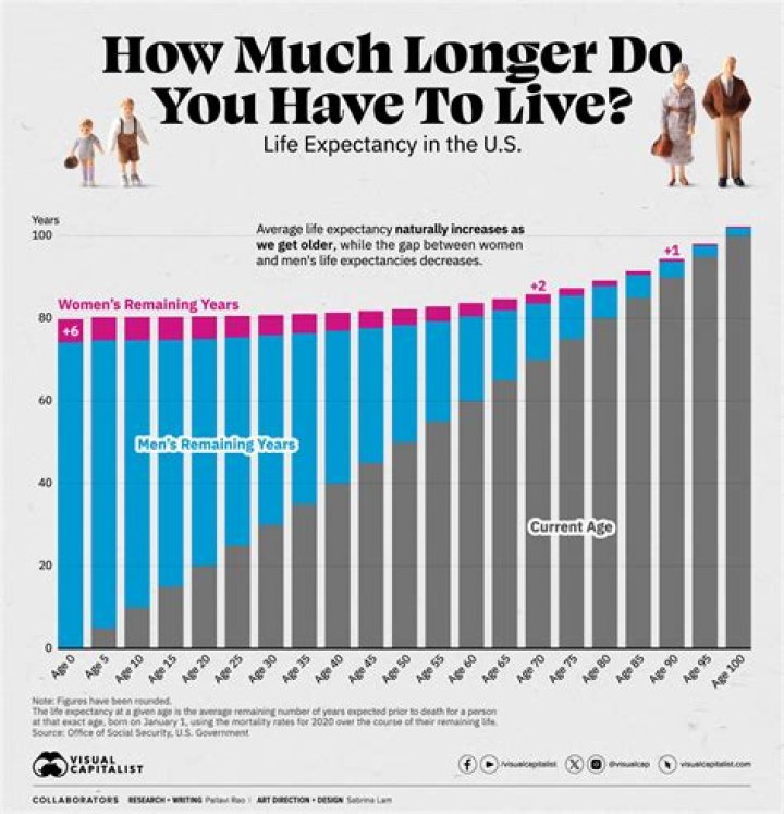What is the average life expectancy for people who reach age 65?
