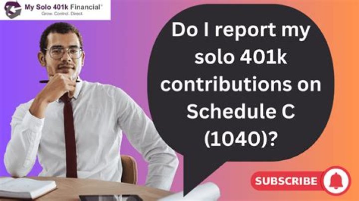 Where do I deduct my Solo 401k contributions Schedule C?
